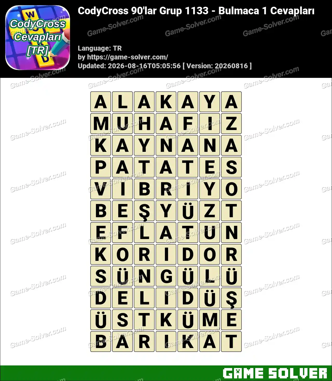CodyCross 90’lar Grup 1133 – Bulmaca 1 Cevapları